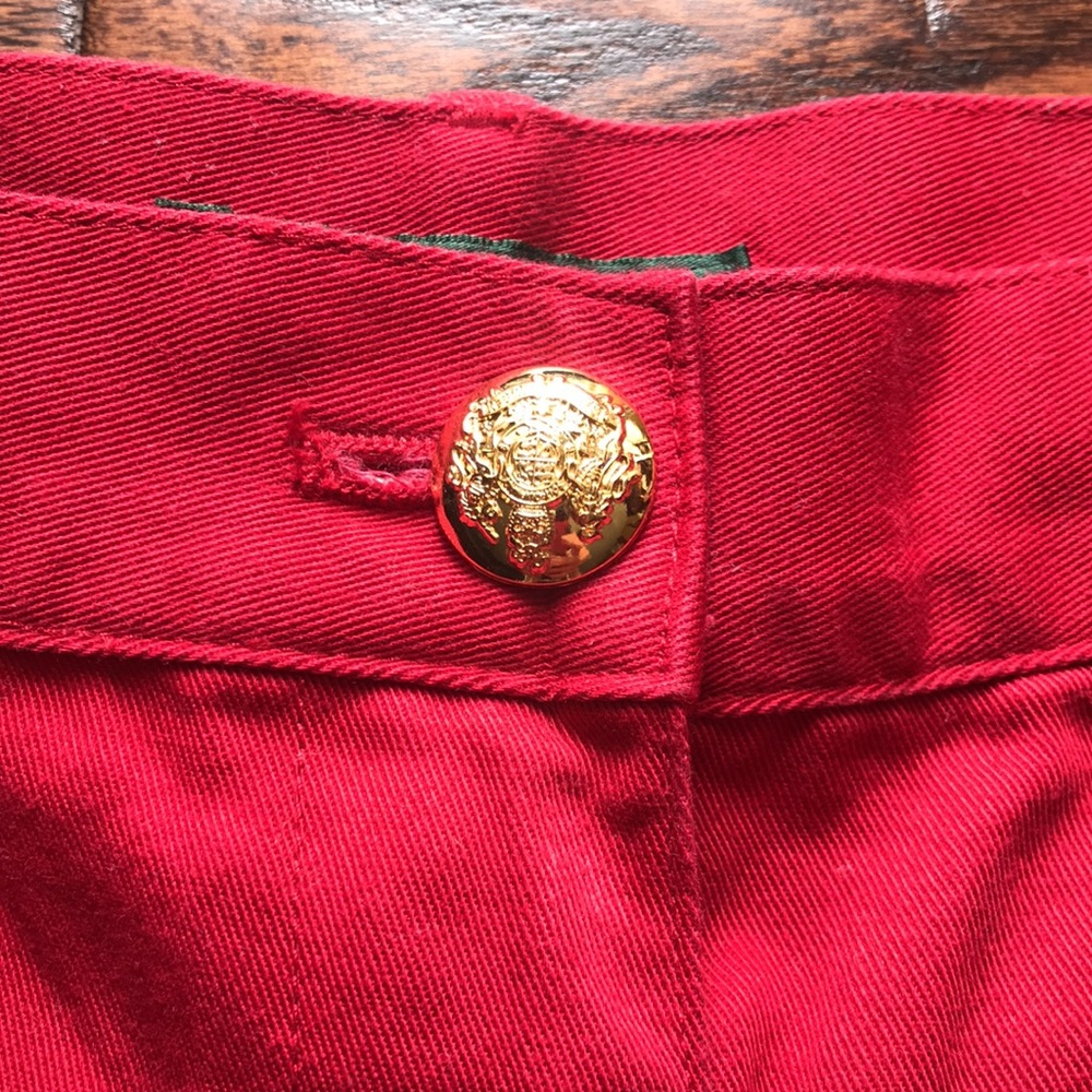 Lauren Ralph Lauren Vintage High Waist Shorts Red Women’s 12 - Picture 4 of 11